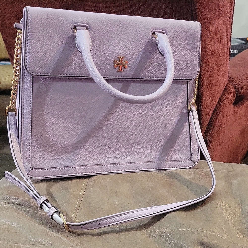 Tory Burch Carter Top Handle Lavender Satchel